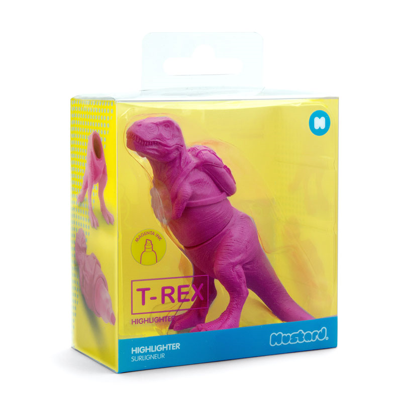 TrexPinkMarker Розов текстмаркер във формата на T-Rex динозавър.