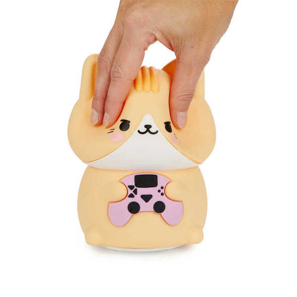 Нощна лампа Kawaii Gamer оранжево коте
